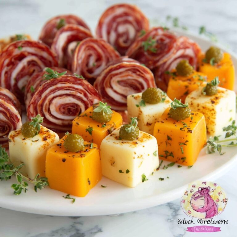 Easy Marinated Cheese Appetizer with Salami & Pickles Recipe