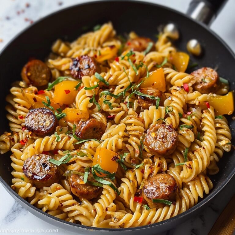 Delicious Autumn Beef Sausage Pasta with Roasted Butternut Squash Recipe